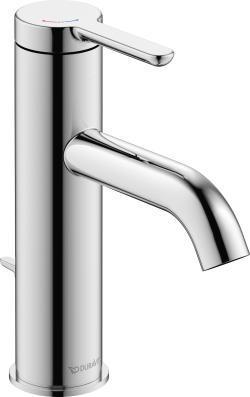 Duravit C.1 Tek kollu lavabo bataryası M FreshStart ve MinusFlow 46 mm Krom C11023001010