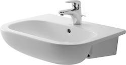 Duravit D-Code Yarım tezgah lavabo 550 mm Beyaz (Alpin) 0339550000