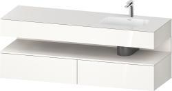 Duravit Studio F. A. Porsche Collection Ankastre lavabo tezgahlı dolap ünitesi ile birlikte 1600 mm Beyaz (parlak) QA4796084220000