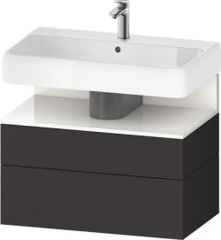 Duravit Studio F. A. Porsche Collection Asma dolap ünitesi Grafit Süper Mat Grafit Süper mat Dekor, Oyuk: Beyaz Parlak, Dekor, İç aydınlatma: Entegre, Niş aydınlatma Entegre QA4394022800010