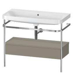 Duravit Happy D.2 metal konsollu ve çekmeceli c-shaped Set 975 mm Taş Grisi Saten Mat Lake HP4843N9292