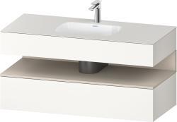Duravit Studio F. A. Porsche Collection Ankastre lavabo tezgahlı dolap ünitesi ile birlikte 1200 mm Beyaz Süper Mat QA4787083840000