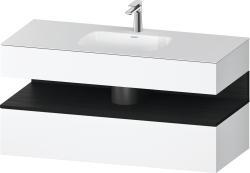 Duravit Studio F. A. Porsche Collection Ankastre lavabo tezgahlı dolap ünitesi ile birlikte 1200 mm Beyaz Mat QA4787016180010
