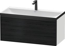 Duravit Vitrium c-bonded Asma dolap Siyah Meşe Ön yüzey: Meşe Siyah Mat, Dekor, Gövde: Beyaz Mat, Dekor, Kulp: Grafit Mat, Yüksek yoğunluklu üç katlı ahşap levha, Ürün seti: VT4287O1618000G