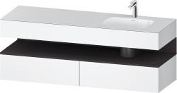 Duravit Studio F. A. Porsche Collection Ankastre lavabo tezgahlı dolap ünitesi ile birlikte 1600 mm Beyaz Mat QA4796080180010