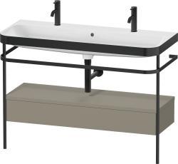 Duravit Happy D.2 metal konsollu ve çekmeceli c-bonded set 1175 mm Taş Grisi Saten Mat Lake HP4764O92920000