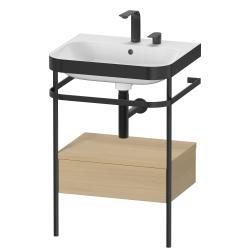 Duravit Happy D.2 metal konsollu ve çekmeceli c-bonded set 575 mm Akdeniz Meşesi Gerçek ahşap kaplama HP4740E7171