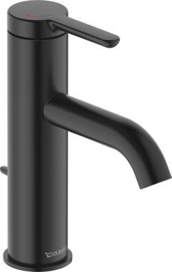 Duravit C.1 Tek kollu lavabo bataryası M FreshStart ve MinusFlow 46 mm Siyah Mat C11023001046