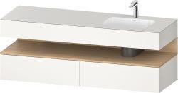 Duravit Studio F. A. Porsche Collection Ankastre lavabo tezgahlı dolap ünitesi ile birlikte 1600 mm Beyaz Süper Mat QA4796030840010