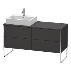Duravit XSquare Yerden dolap ünitesi için tezgah 1400 mm Grafit Süper Mat XS4923L8080