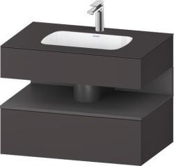 Duravit Studio F. A. Porsche Collection Ankastre lavabo tezgahlı dolap ünitesi ile birlikte 800 mm Grafit Süper Mat QA4785049800010