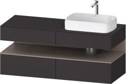 Duravit Studio F. A. Porsche Collection Asma dolap ünitesi 1400 mm Grafit Süper Mat QA4766043800010