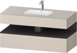 Duravit Studio F. A. Porsche Collection Ankastre lavabo tezgahlı dolap ünitesi ile birlikte 1200 mm Taupe Dekoru QA4787080910010
