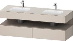 Duravit Studio F. A. Porsche Collection Ankastre lavabo tezgahlı dolap ünitesi ile birlikte 1600 mm Taupe Dekoru QA4797043910000