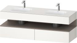 Duravit Studio F. A. Porsche Collection Ankastre lavabo tezgahlı dolap ünitesi ile birlikte 1600 mm Beyaz Süper Mat QA4797043840010