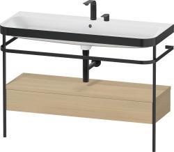 Duravit Happy D.2 metal konsollu ve çekmeceli c-bonded set 1175 mm Akdeniz Meşesi Gerçek ahşap kaplama HP4744E71710000