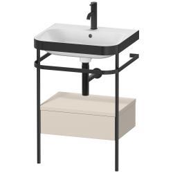 Duravit Happy D.2 metal konsollu ve çekmeceli c-bonded set 575 mm Taupe Süper Mat HP4740O8383