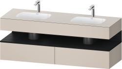 Duravit Studio F. A. Porsche Collection Ankastre lavabo tezgahlı dolap ünitesi ile birlikte 1600 mm Taupe Dekoru QA4797016910000