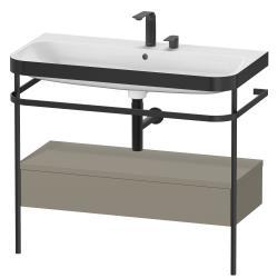 Duravit Happy D.2 metal konsollu ve çekmeceli c-bonded set 975 mm Taş Grisi Saten Mat Lake HP4743E9292