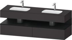 Duravit Studio F. A. Porsche Collection Ankastre lavabo tezgahlı dolap ünitesi ile birlikte 1600 mm Grafit Süper Mat QA4797016800000