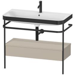 Duravit Happy D.2 metal konsollu ve çekmeceli c-bonded set 975 mm Taupe Saten Mat Lake HP4743O6060