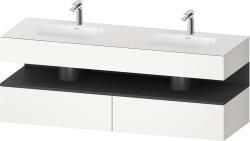 Duravit Studio F. A. Porsche Collection Ankastre lavabo tezgahlı dolap ünitesi ile birlikte 1600 mm Beyaz Süper Mat QA4797049840000