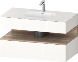 Duravit Studio F. A. Porsche Collection Ankastre lavabo tezgahlı dolap ünitesi ile birlikte 1000 mm Beyaz (parlak) QA4786055220000