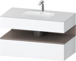 Duravit Studio F. A. Porsche Collection Ankastre lavabo tezgahlı dolap ünitesi ile birlikte 1000 mm Beyaz Mat QA4786043180010
