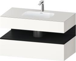 Duravit Studio F. A. Porsche Collection Ankastre lavabo tezgahlı dolap ünitesi ile birlikte 1000 mm Beyaz Süper Mat QA4786016840010