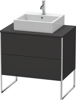 Duravit XSquare Yerden dolap ünitesi için tezgah 800 mm Grafit Süper Mat
