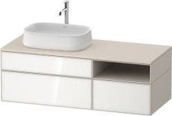 Duravit Zencha Asma dolap ünitesi Beyaz Ön yüzey: Beyaz, Cam, Gövde: Taupe Süper mat, Dekor, Tezgah: Taupe Süper mat, Dekor ZE4828064830000
