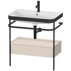 Duravit Happy D.2 metal konsollu ve çekmeceli c-bonded set 775 mm Taupe Süper Mat HP4742O8383