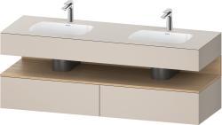Duravit Studio F. A. Porsche Collection Ankastre lavabo tezgahlı dolap ünitesi ile birlikte 1600 mm Taupe Dekoru QA4797030910010