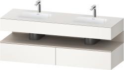 Duravit Studio F. A. Porsche Collection Ankastre lavabo tezgahlı dolap ünitesi ile birlikte 1600 mm Beyaz Süper Mat QA4797091840000