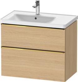 Duravit D-Neo Asma dolap ünitesi Doğal Meşe Natürel Mat Dekor, Kulp Altın DE4357034300000