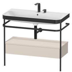 Duravit Happy D.2 metal konsollu ve çekmeceli c-bonded set 975 mm Taupe Süper Mat HP4743E8383