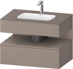 Duravit Studio F. A. Porsche Collection Ankastre lavabo tezgahlı dolap ünitesi ile birlikte 800 mm Bazalt Mat QA4785043430010