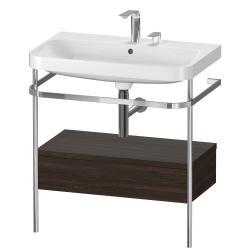 Duravit Happy D.2 metal konsollu ve çekmeceli c-shaped Set 775 mm Fırçalanmış Ceviz HP4842E6969