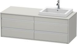 Duravit Ketho Asma dolap ünitesi 1400 mm Beton Gri Mat Dekor KT6757R0707