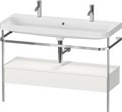 Duravit Happy D.2 metal konsollu ve çekmeceli c-shaped Set 1175 mm İskandinav Beyazı Saten Mat Lake HP4854O39390000