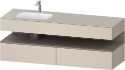 Duravit Studio F. A. Porsche Collection Ankastre lavabo tezgahlı dolap ünitesi ile birlikte 1600 mm Taupe Süper Mat QA4795043830010