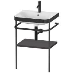Duravit Happy D.2 c-bonded Metal lavabo konsolu 575 mm Grafit Süper Mat HP4735O8080