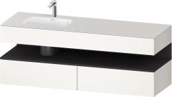 Duravit Studio F. A. Porsche Collection Ankastre lavabo tezgahlı dolap ünitesi ile birlikte 1600 mm Beyaz Süper Mat QA4795080840000
