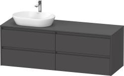 Duravit Ketho.2 Asma dolap ünitesi 1600 mm Grafit Mat K24899L49490000