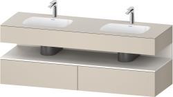 Duravit Studio F. A. Porsche Collection Ankastre lavabo tezgahlı dolap ünitesi ile birlikte 1600 mm Taupe Süper Mat QA4797084830000