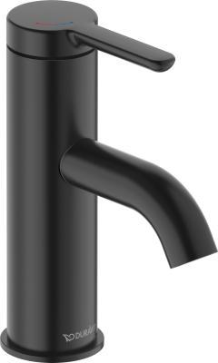 Duravit C.1 Tek kollu lavabo bataryası S FreshStart ve MinusFlow 46 mm Siyah Mat C11013002046
