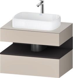 Duravit Studio F. A. Porsche Collection Asma dolap ünitesi Taupe Dekoru Ön yüzey: Taupe Mat, Dekor, Gövde: Taupe Mat, Dekor, Tezgah: Taupe Mat, Boya, Oyuk: Grafit Süper mat, QA4730080910010