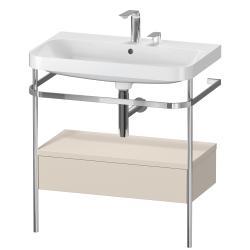 Duravit Happy D.2 metal konsollu ve çekmeceli c-shaped Set 775 mm Taupe Süper Mat HP4842E8383