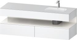 Duravit Studio F. A. Porsche Collection Ankastre lavabo tezgahlı dolap ünitesi ile birlikte 1600 mm Beyaz Mat QA4796022180010