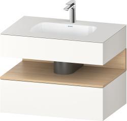 Duravit Studio F. A. Porsche Collection Ankastre lavabo tezgahlı dolap ünitesi ile birlikte 800 mm Beyaz Süper Mat QA4785030840000